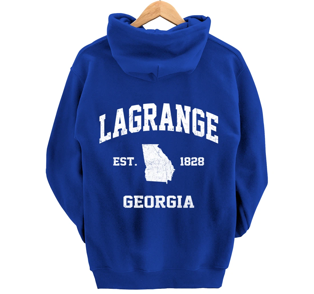 LaGrange Georgia GA vintage state Athletic style Pullover Hoodie