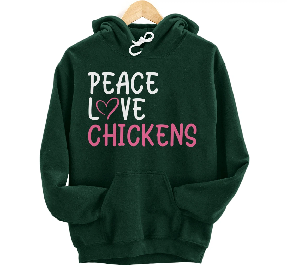 Funny Farm Lover Chickens Graphic for Women and Girls Farmer Pullover Hoodie