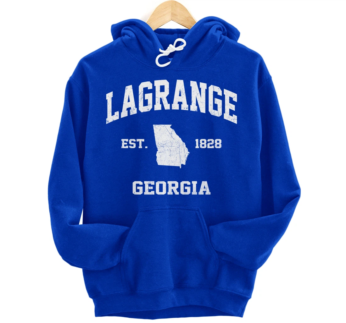 LaGrange Georgia GA vintage state Athletic style Pullover Hoodie