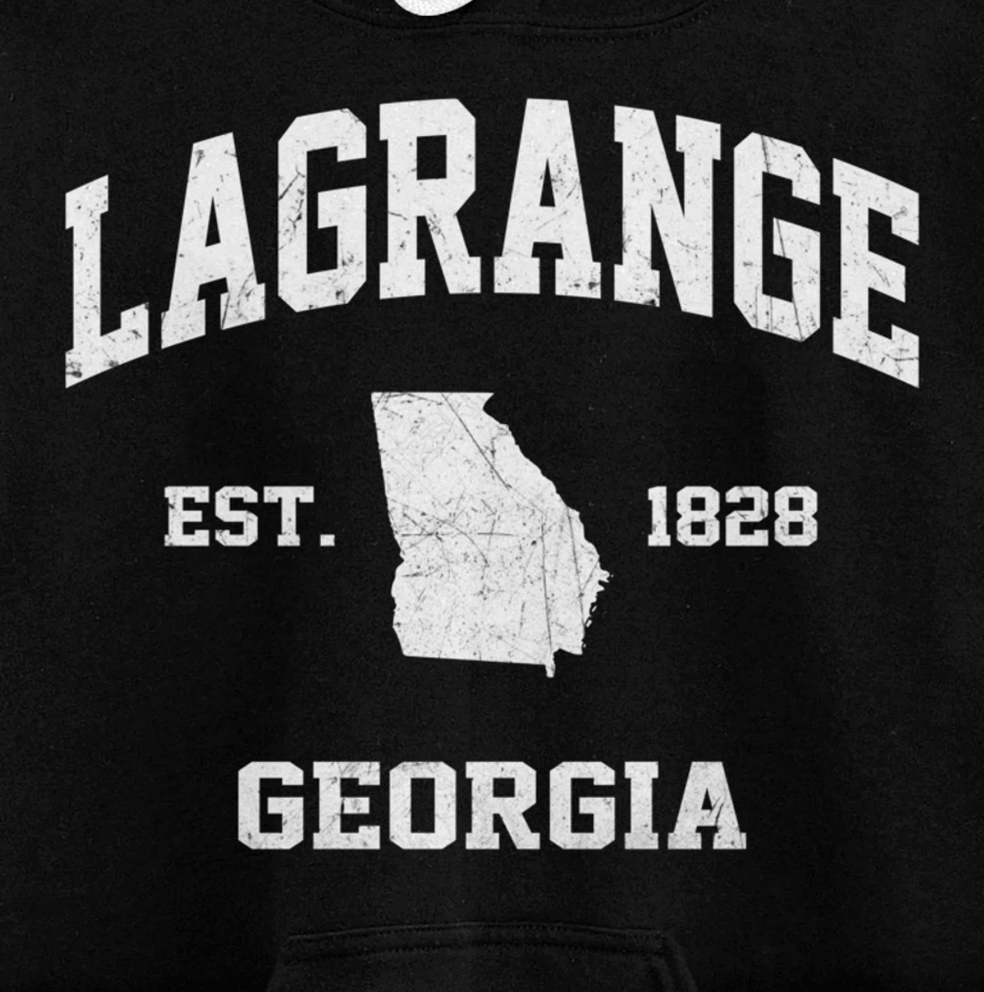 LaGrange Georgia GA vintage state Athletic style Pullover Hoodie