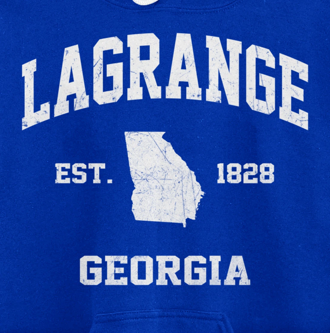LaGrange Georgia GA vintage state Athletic style Pullover Hoodie