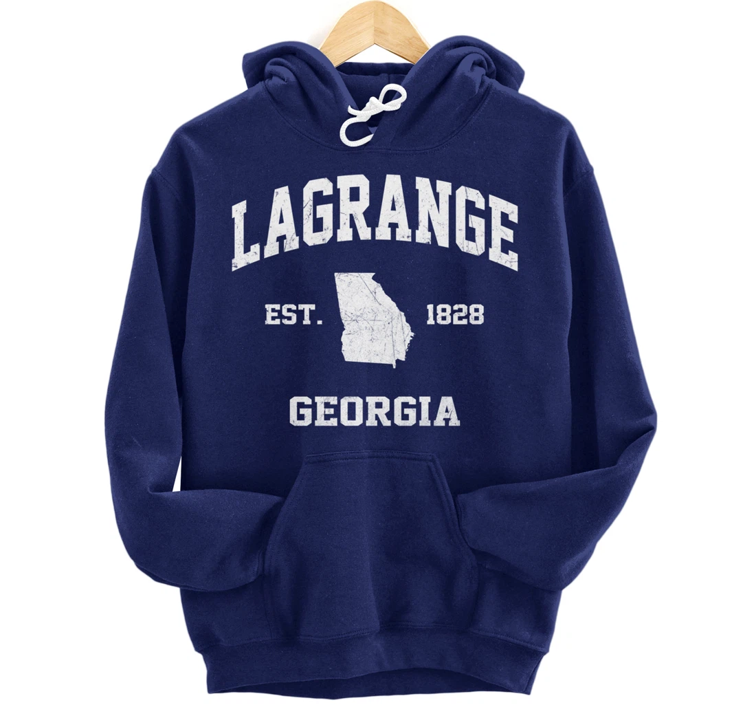 LaGrange Georgia GA vintage state Athletic style Pullover Hoodie