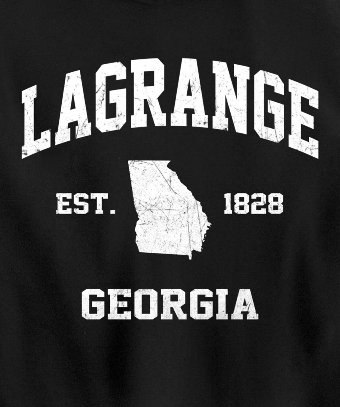 LaGrange Georgia GA vintage state Athletic style Pullover Hoodie