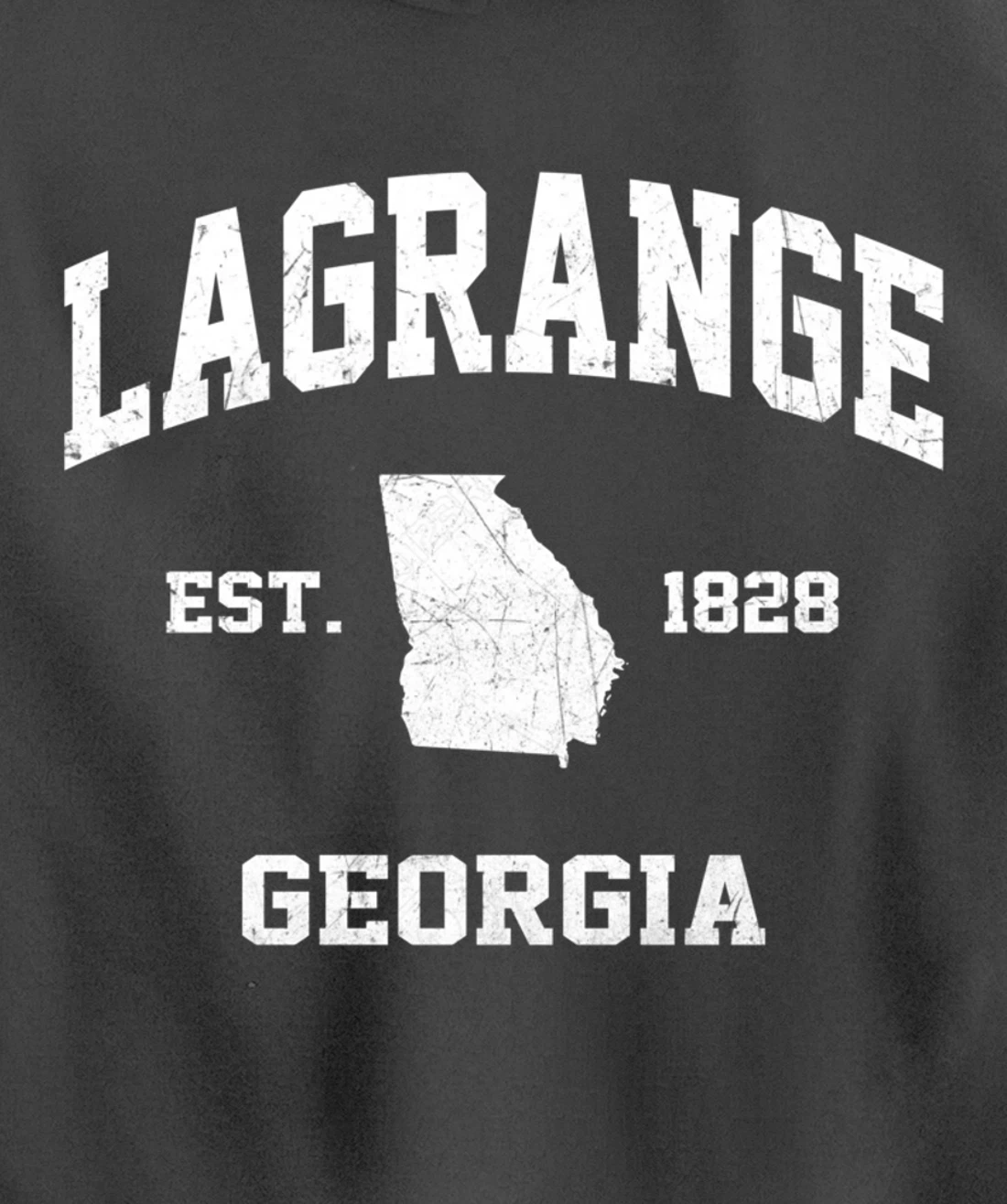 LaGrange Georgia GA vintage state Athletic style Pullover Hoodie