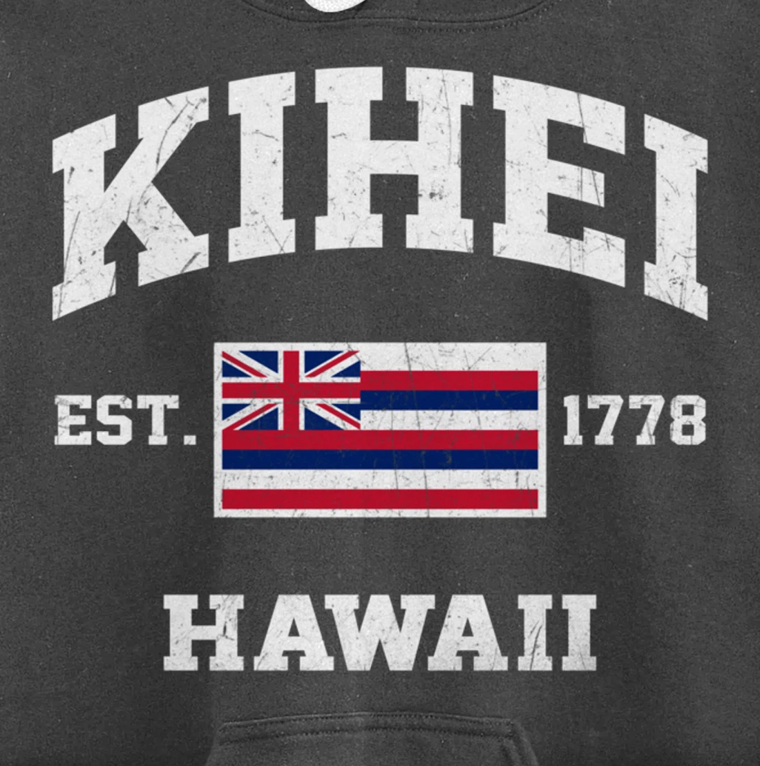 Kihei Hawaii HI vintage State Athletic style Pullover Hoodie