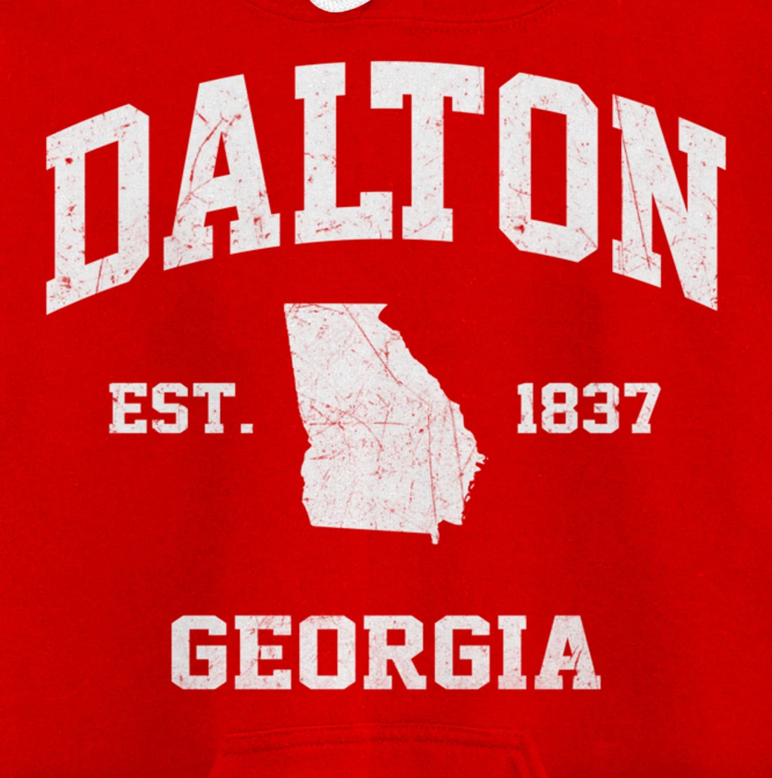 Dalton Georgia GA vintage state Athletic style Pullover Hoodie