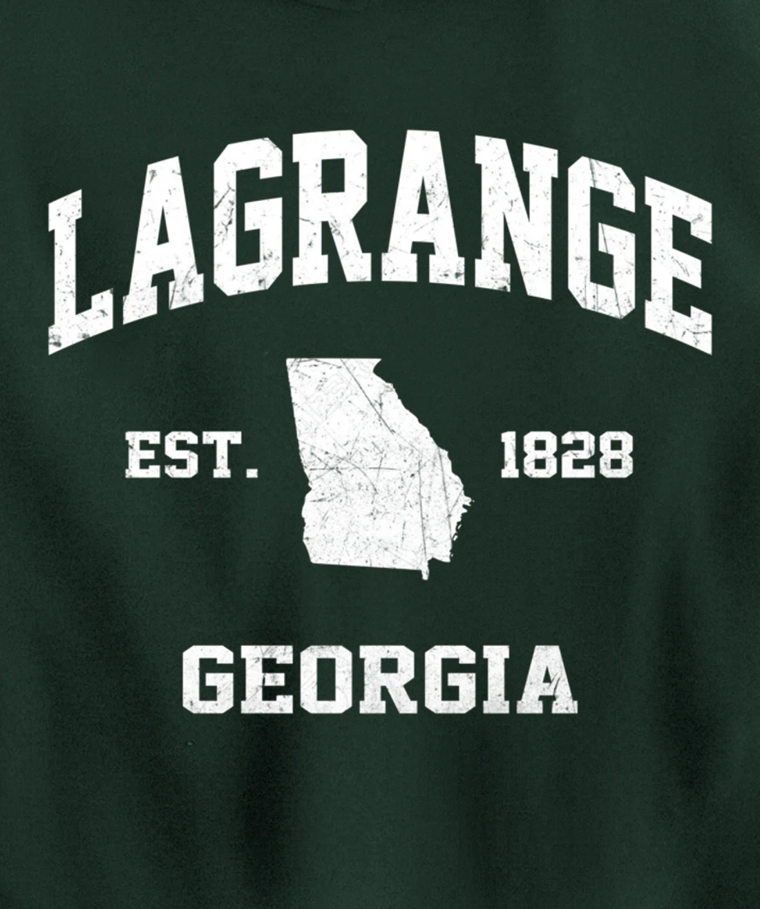 LaGrange Georgia GA vintage state Athletic style Pullover Hoodie
