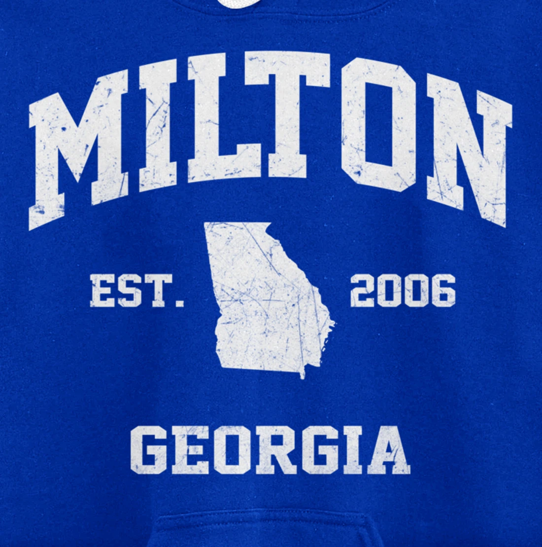 Milton Georgia GA vintage state Athletic style Pullover Hoodie
