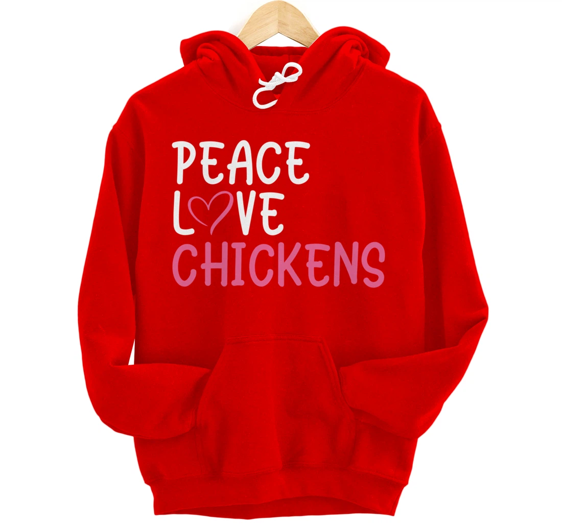 Funny Farm Lover Chickens Graphic for Women and Girls Farmer Pullover Hoodie