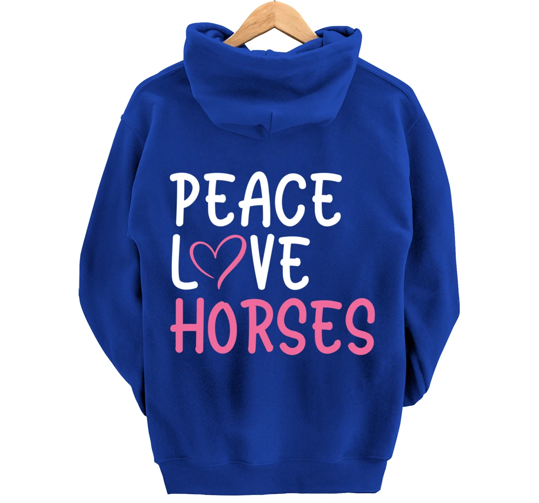 Funny Farm Lover Horses Graphic for Women and Girls Farmer Pullover Hoodie