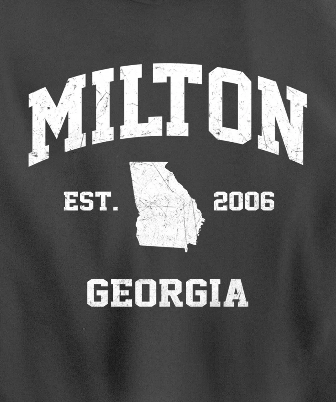 Milton Georgia GA vintage state Athletic style Pullover Hoodie