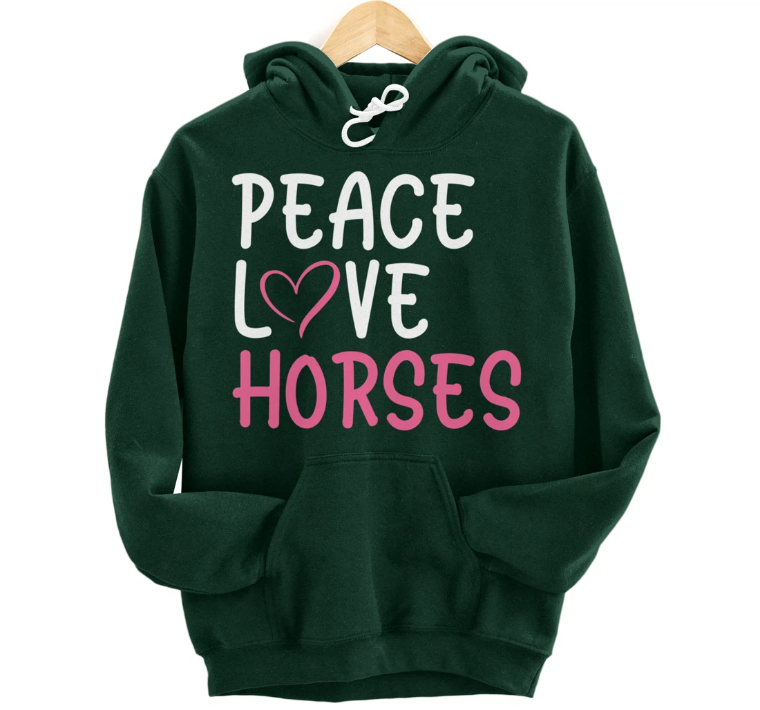 Funny Farm Lover Horses Graphic for Women and Girls Farmer Pullover Hoodie