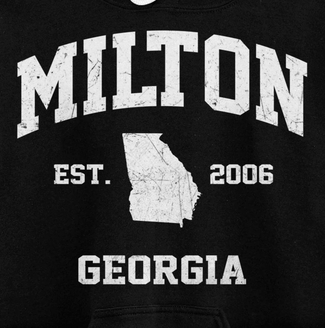 Milton Georgia GA vintage state Athletic style Pullover Hoodie