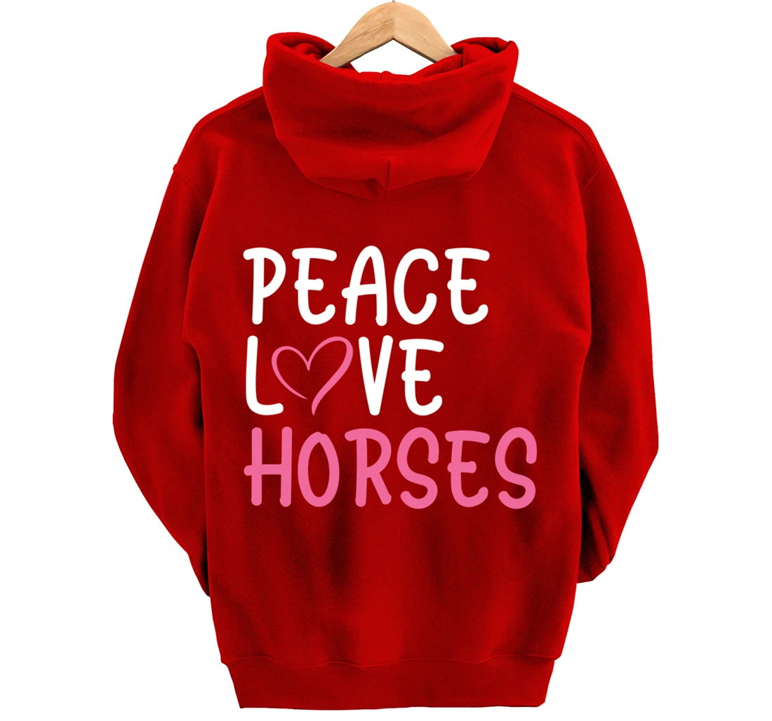 Funny Farm Lover Horses Graphic for Women and Girls Farmer Pullover Hoodie