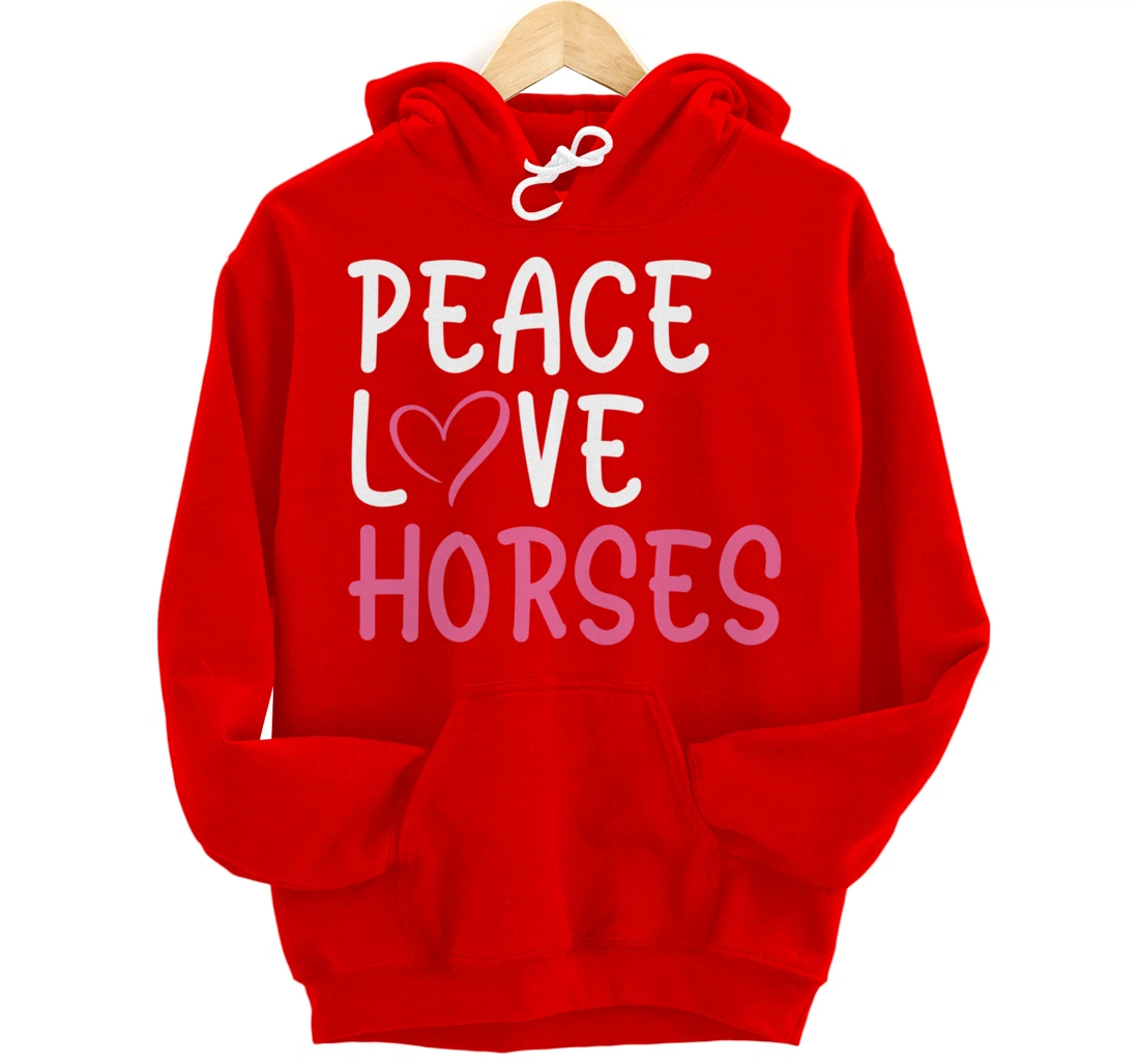 Funny Farm Lover Horses Graphic for Women and Girls Farmer Pullover Hoodie