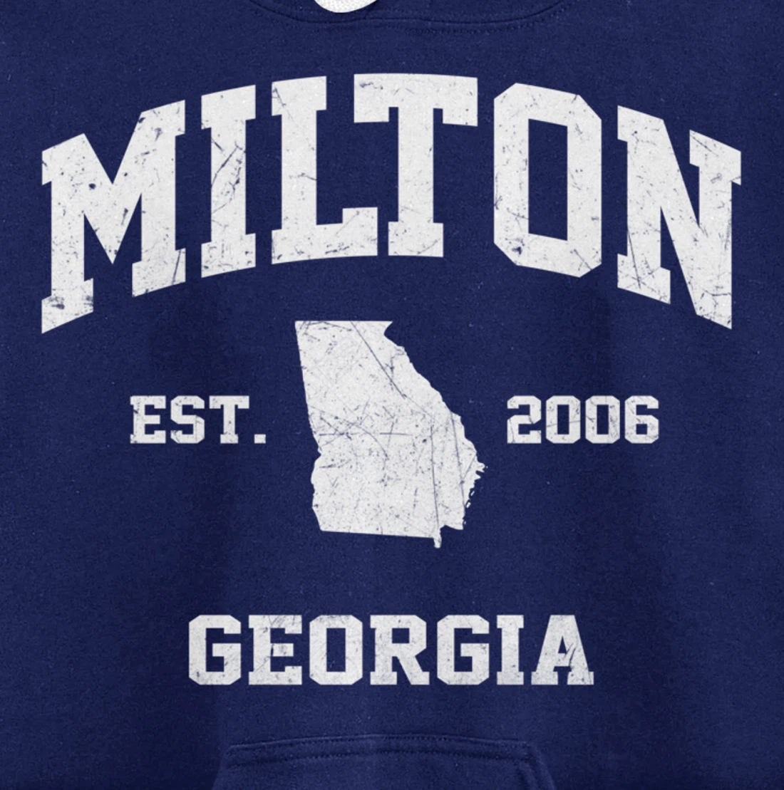 Milton Georgia GA vintage state Athletic style Pullover Hoodie