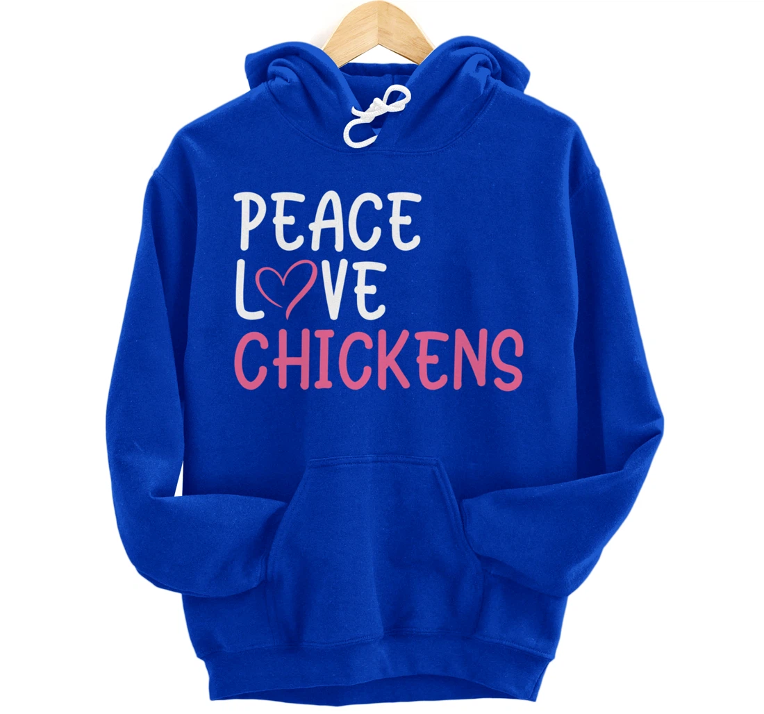 Funny Farm Lover Chickens Graphic for Women and Girls Farmer Pullover Hoodie