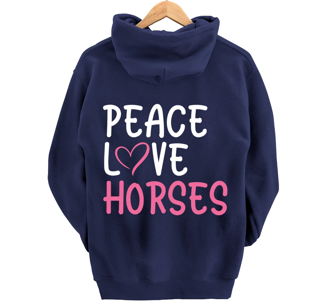 Funny Farm Lover Horses Graphic for Women and Girls Farmer Pullover Hoodie