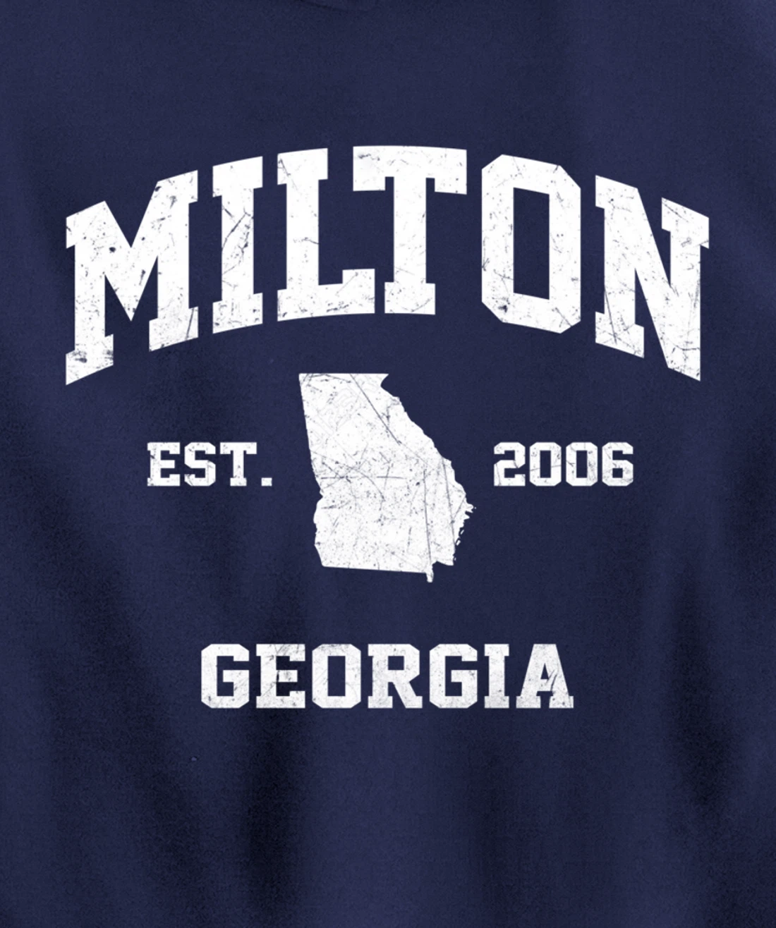 Milton Georgia GA vintage state Athletic style Pullover Hoodie