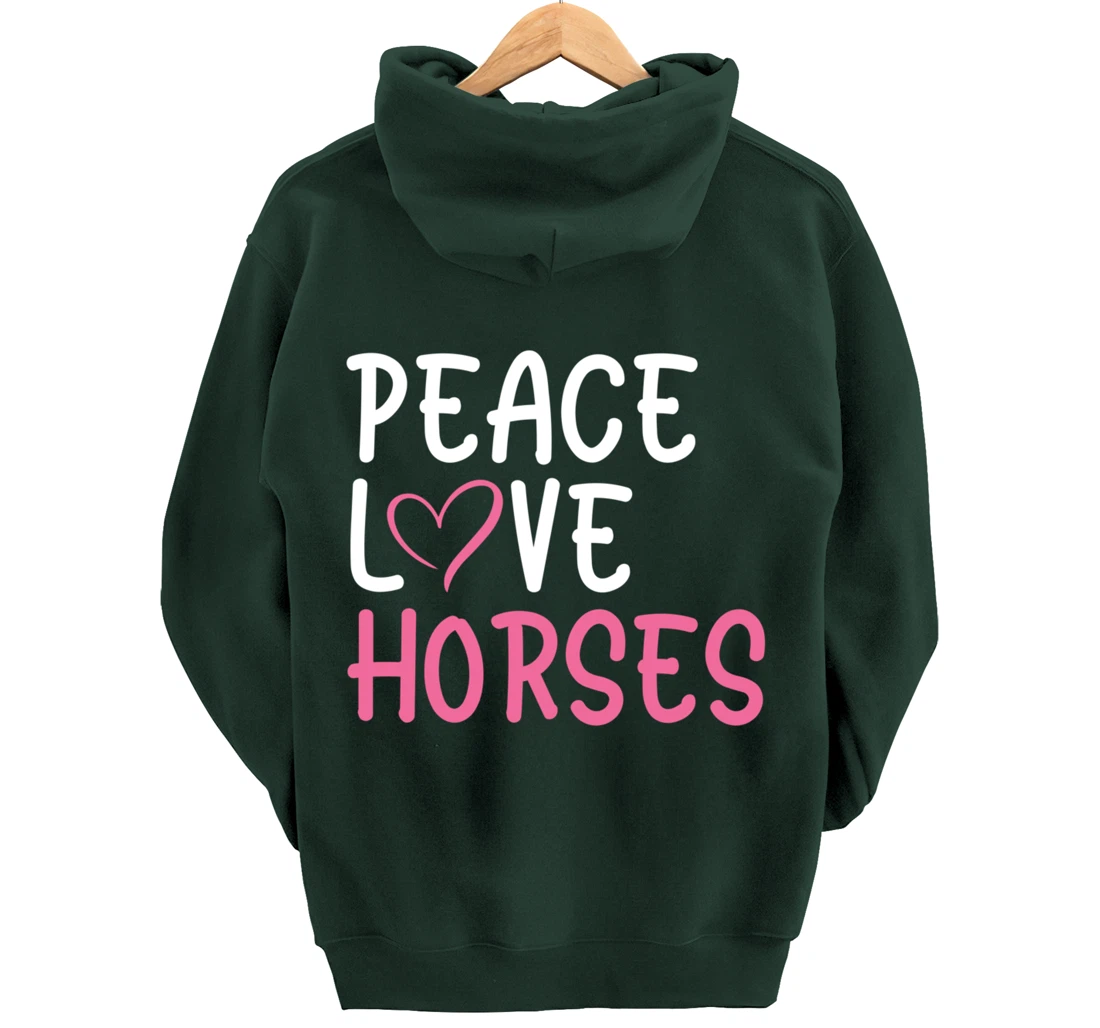 Funny Farm Lover Horses Graphic for Women and Girls Farmer Pullover Hoodie