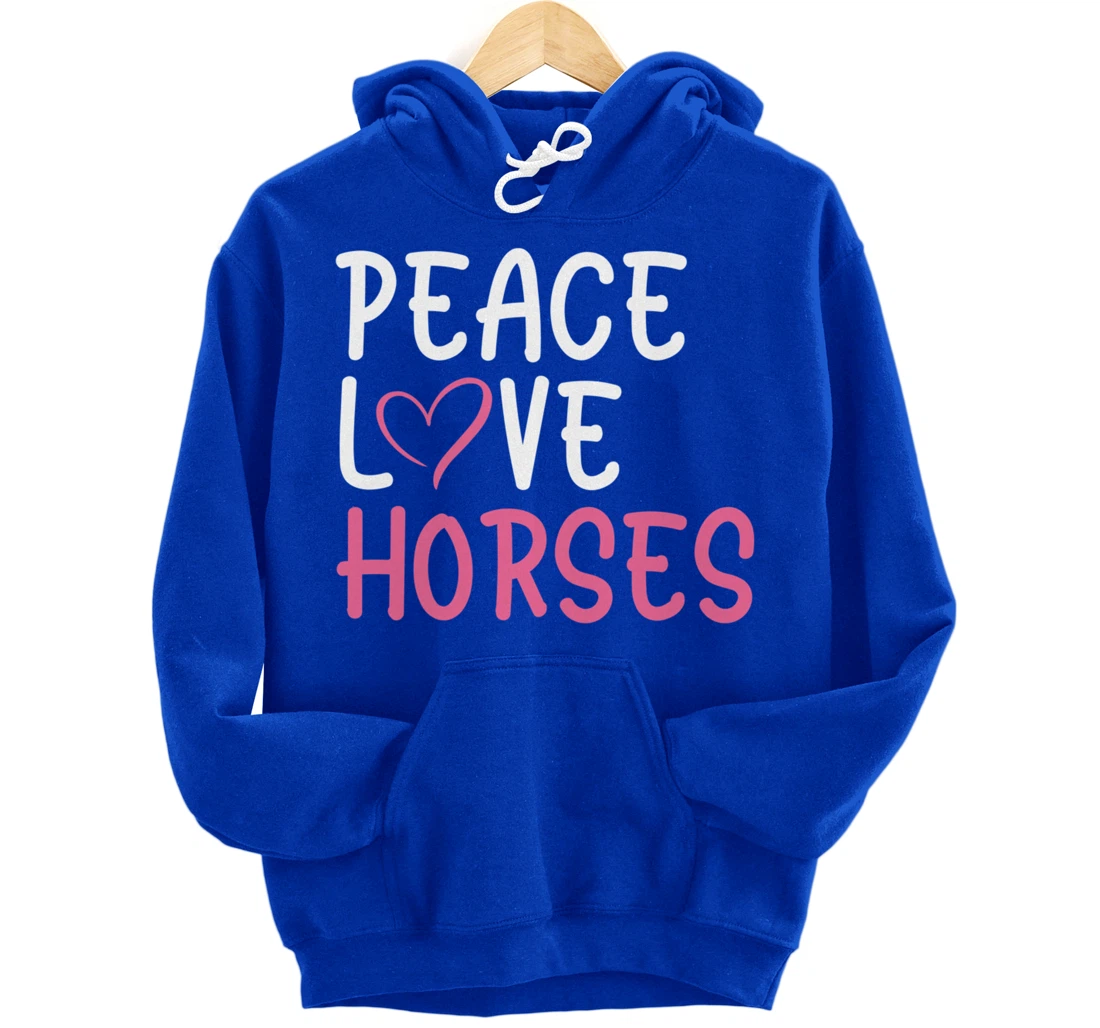 Funny Farm Lover Horses Graphic for Women and Girls Farmer Pullover Hoodie