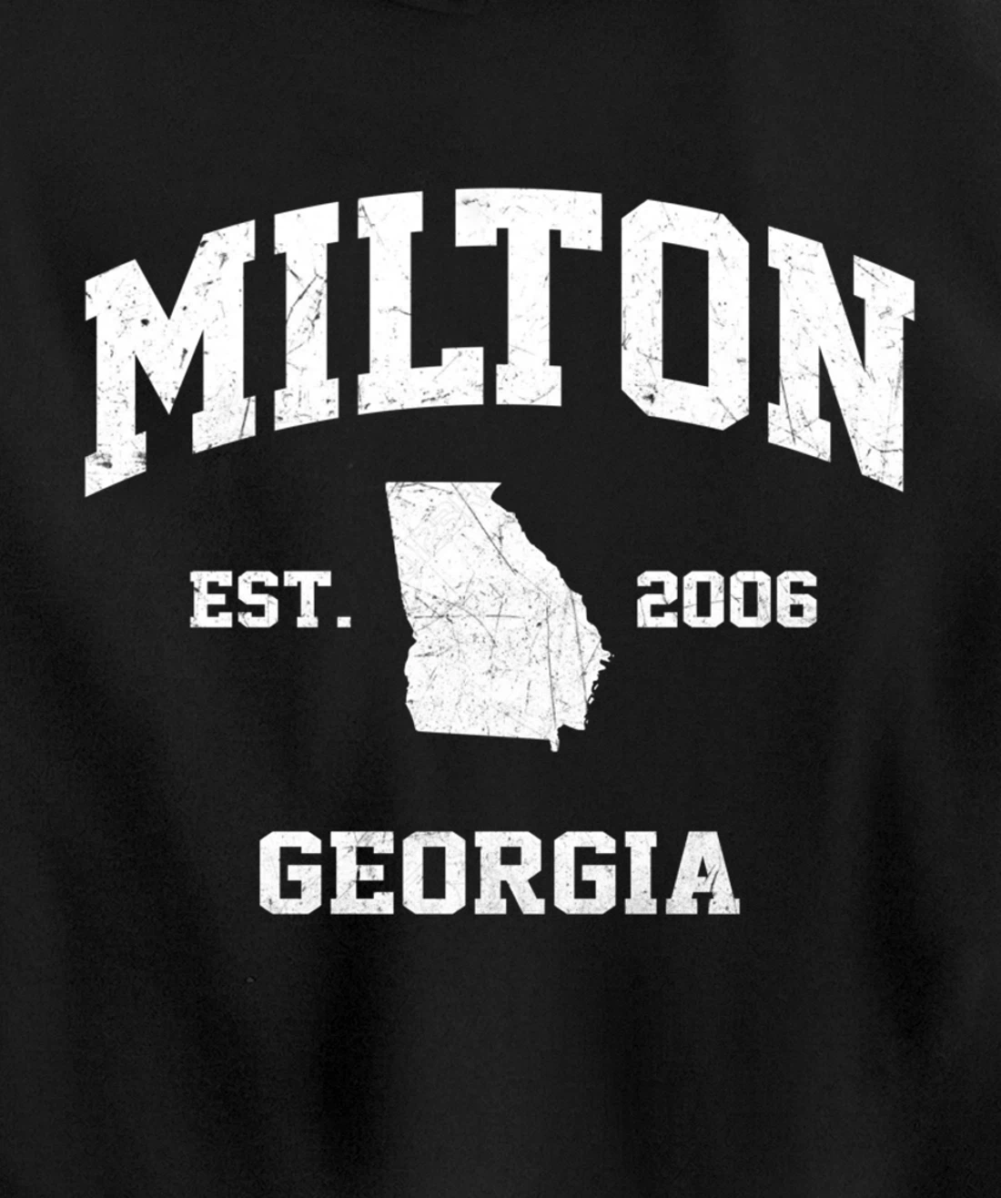 Milton Georgia GA vintage state Athletic style Pullover Hoodie