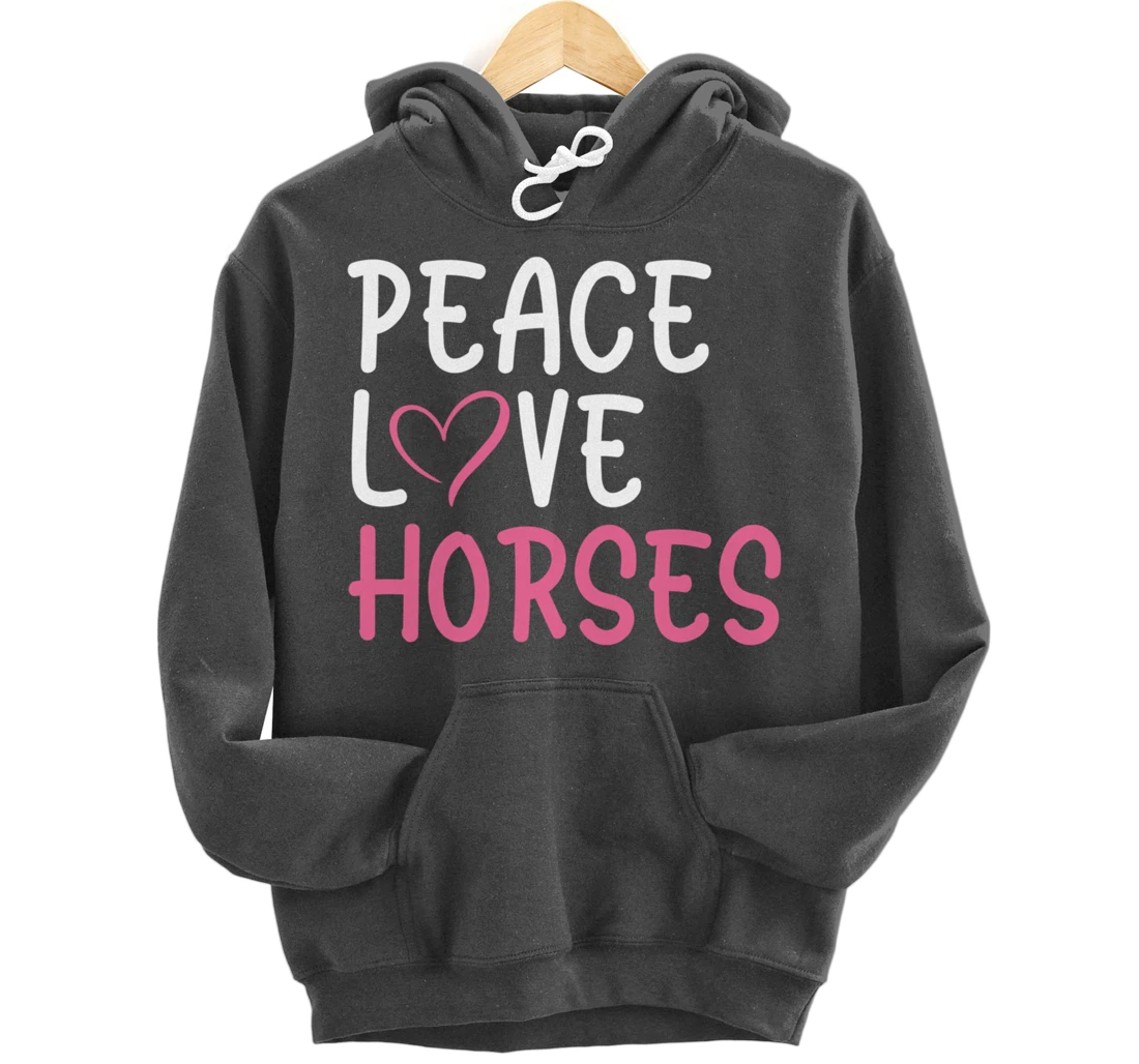 Funny Farm Lover Horses Graphic for Women and Girls Farmer Pullover Hoodie