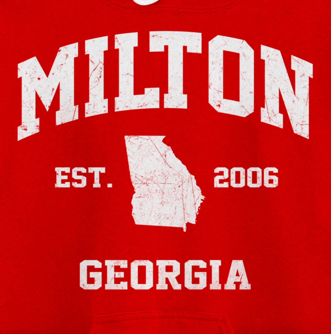 Milton Georgia GA vintage state Athletic style Pullover Hoodie