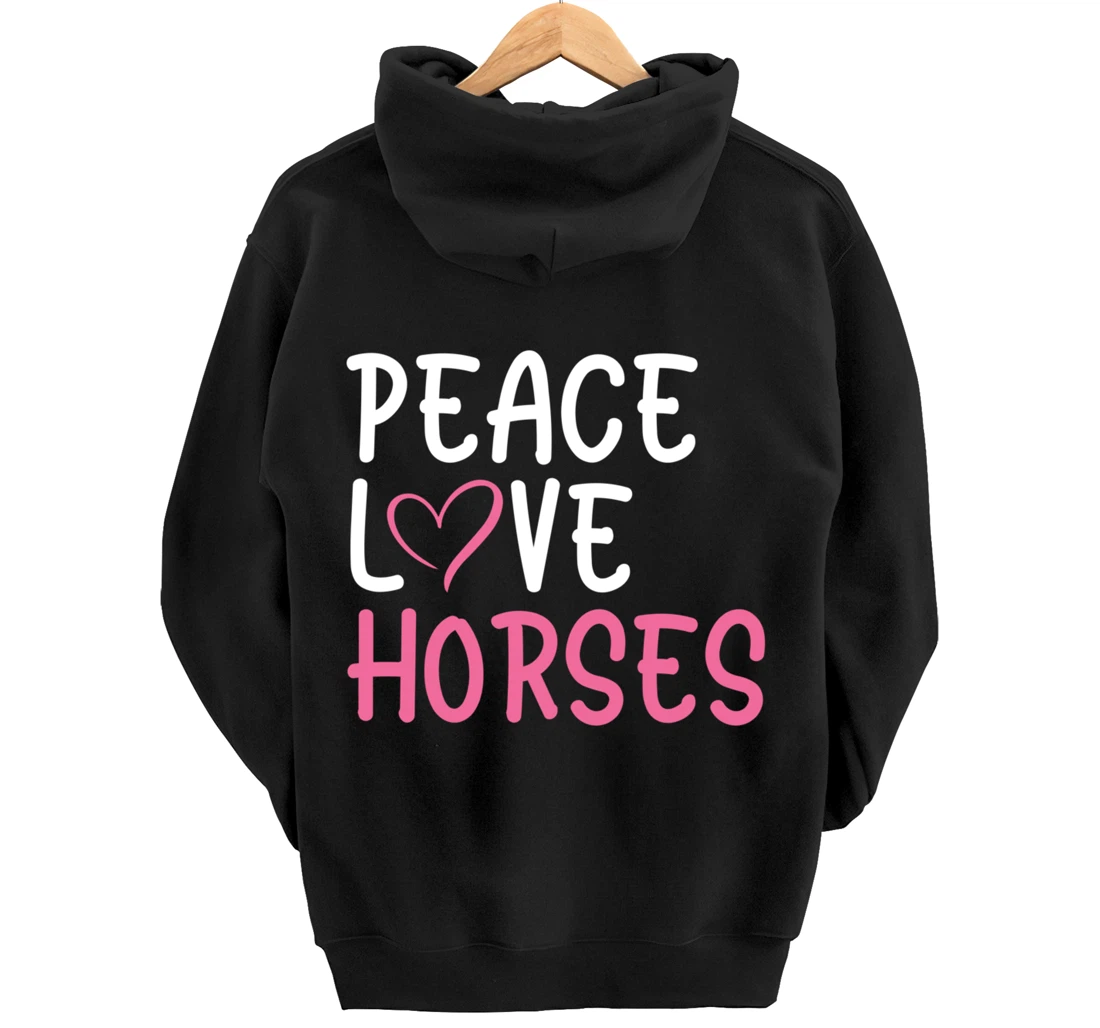 Funny Farm Lover Horses Graphic for Women and Girls Farmer Pullover Hoodie