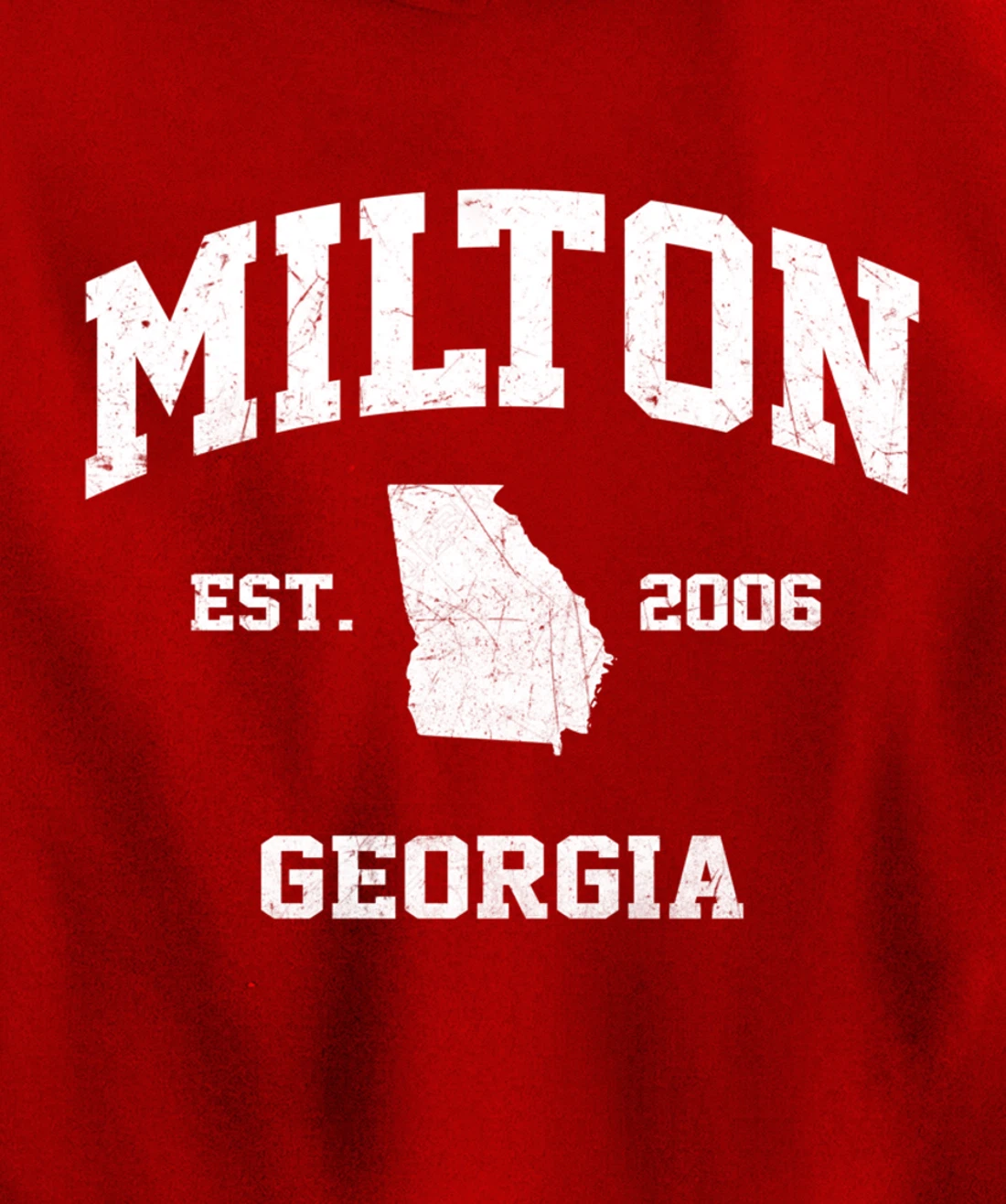 Milton Georgia GA vintage state Athletic style Pullover Hoodie