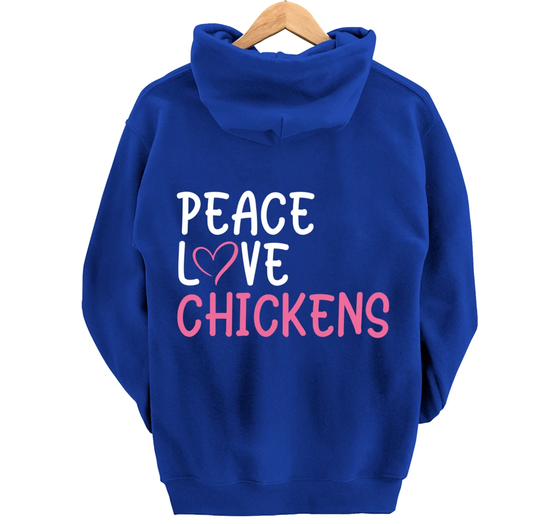 Funny Farm Lover Chickens Graphic for Women and Girls Farmer Pullover Hoodie