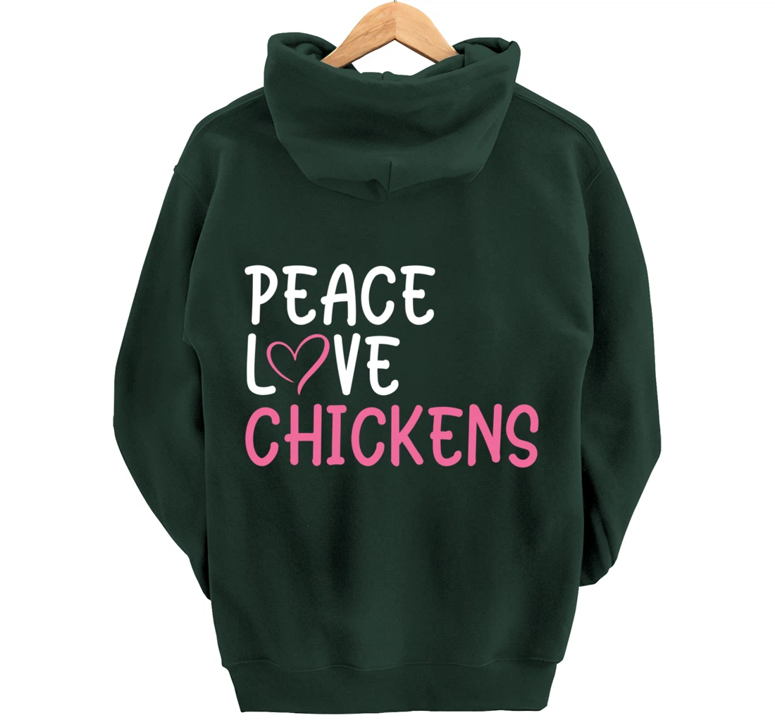 Funny Farm Lover Chickens Graphic for Women and Girls Farmer Pullover Hoodie