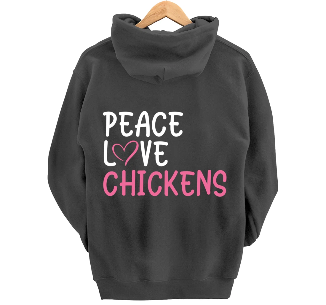 Funny Farm Lover Chickens Graphic for Women and Girls Farmer Pullover Hoodie