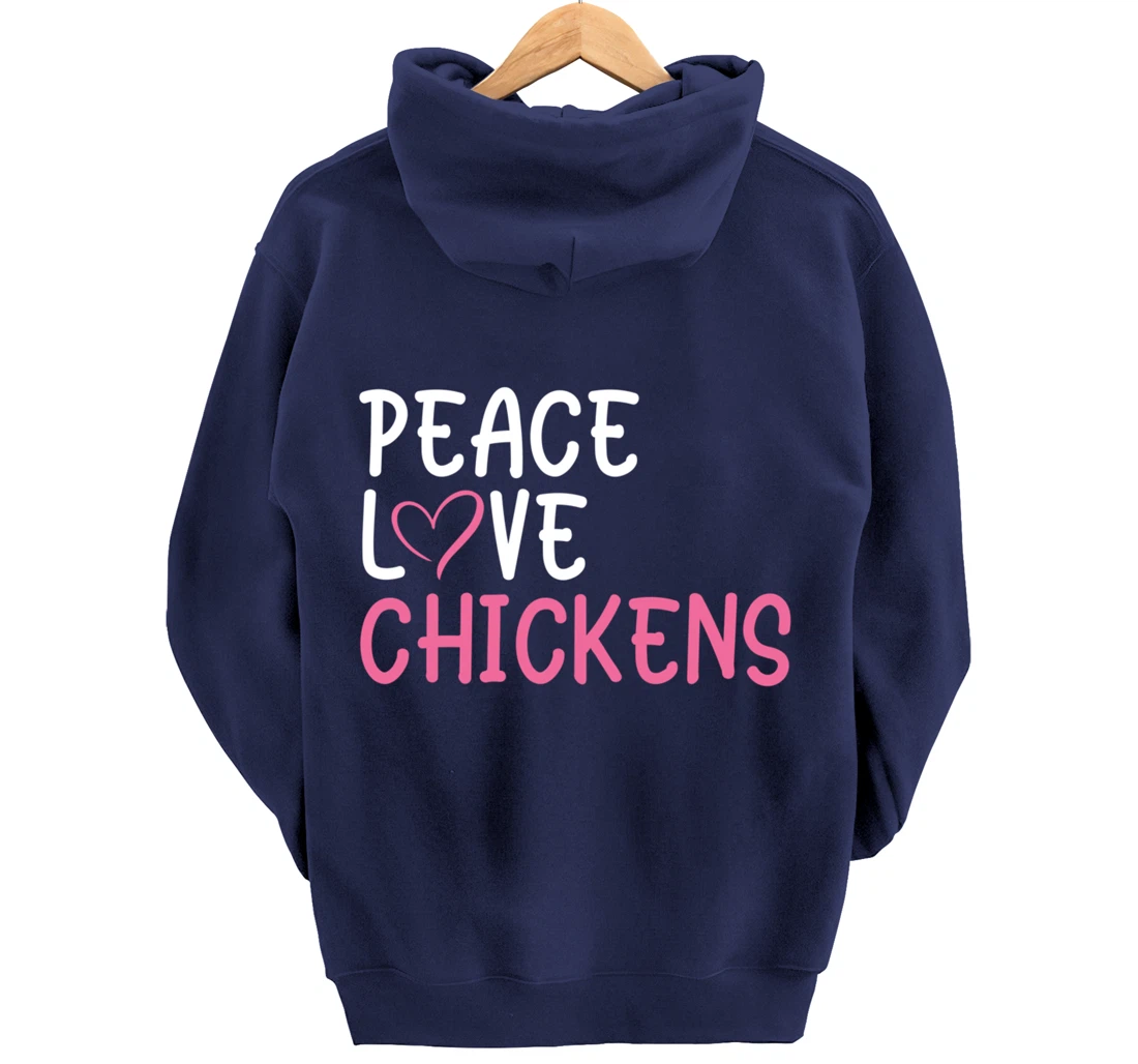 Funny Farm Lover Chickens Graphic for Women and Girls Farmer Pullover Hoodie