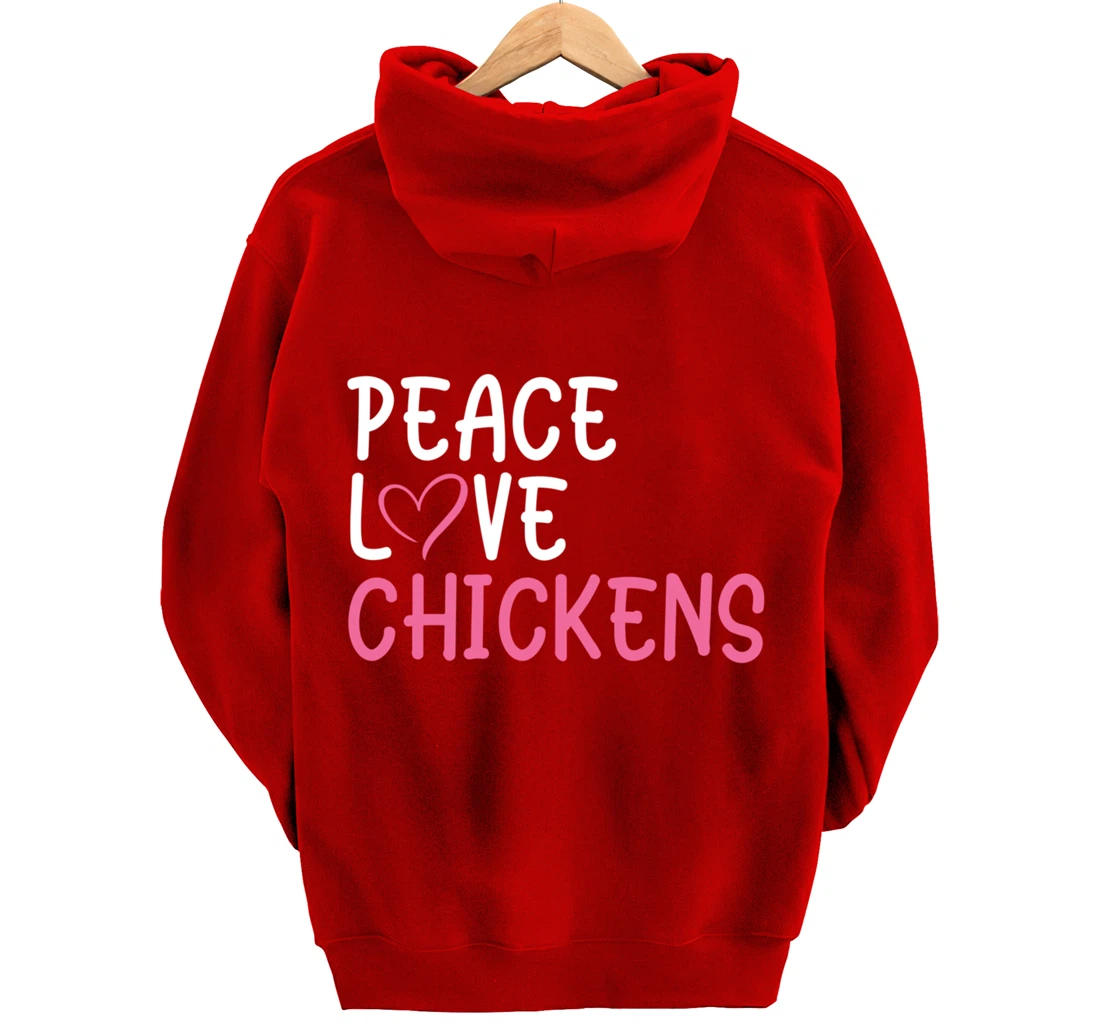 Funny Farm Lover Chickens Graphic for Women and Girls Farmer Pullover Hoodie