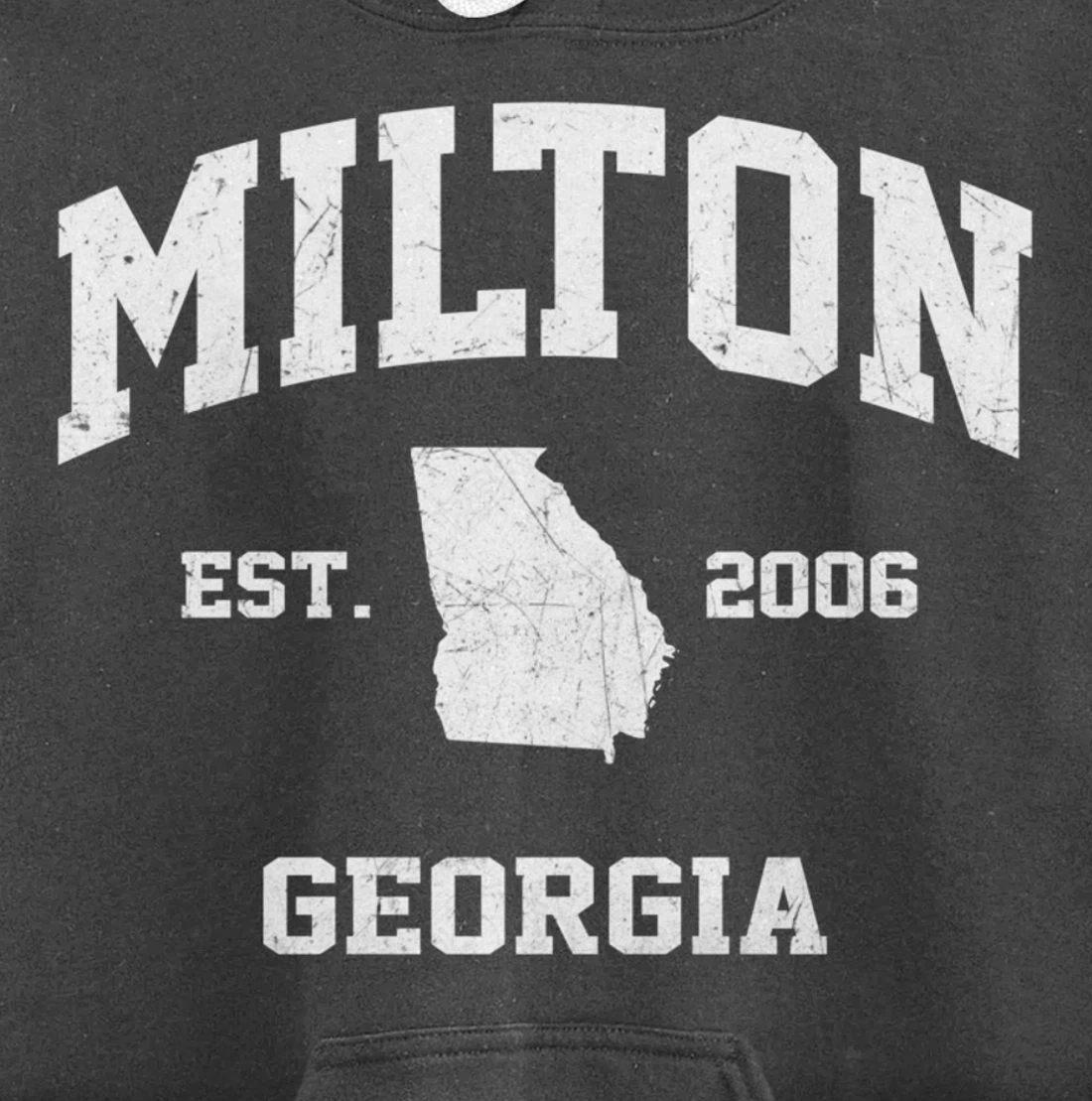 Milton Georgia GA vintage state Athletic style Pullover Hoodie