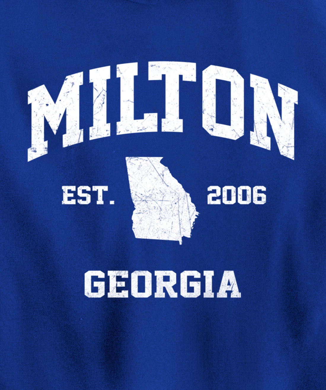 Milton Georgia GA vintage state Athletic style Pullover Hoodie