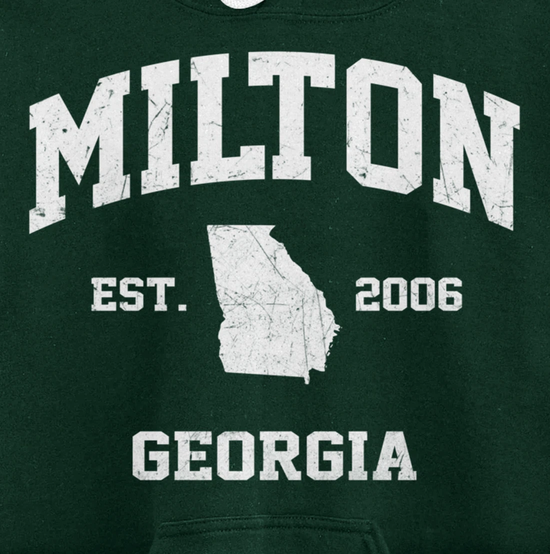 Milton Georgia GA vintage state Athletic style Pullover Hoodie