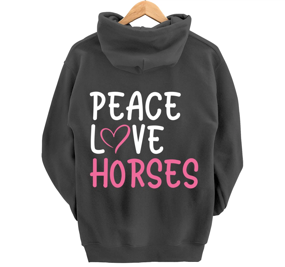 Funny Farm Lover Horses Graphic for Women and Girls Farmer Pullover Hoodie