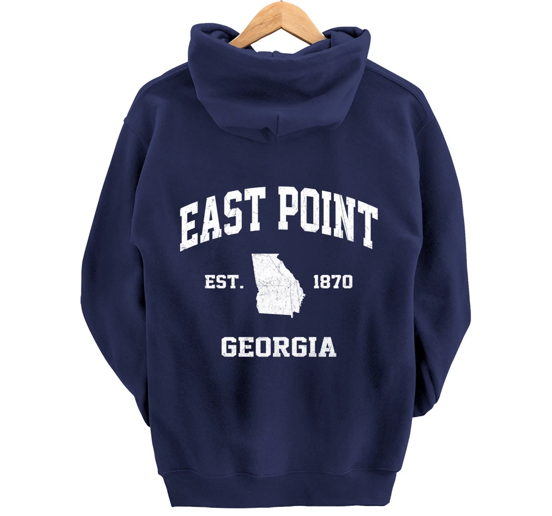 East Point Georgia GA vintage state Athletic style Pullover Hoodie