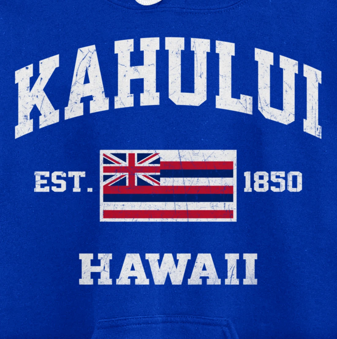 Kahului Hawaii HI vintage State Athletic style Pullover Hoodie