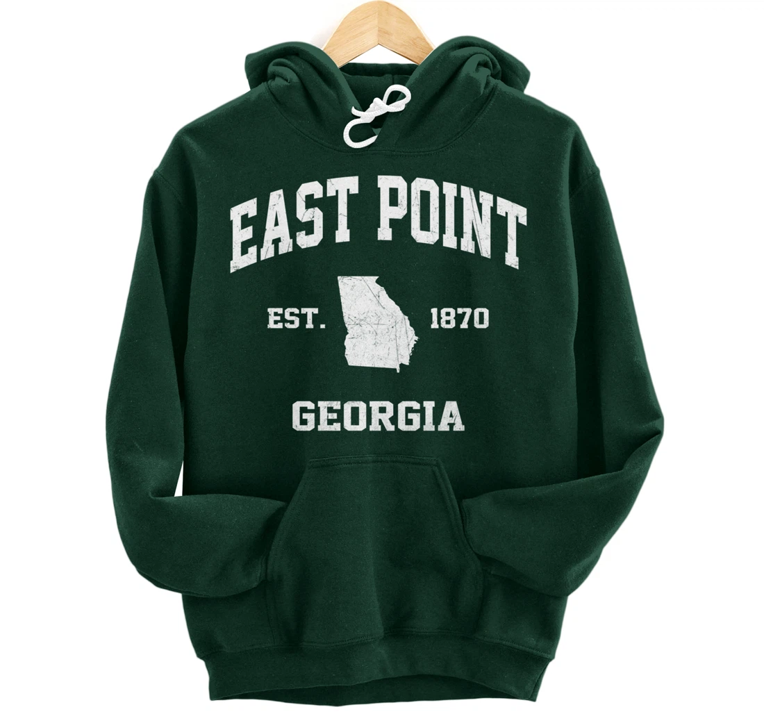 East Point Georgia GA vintage state Athletic style Pullover Hoodie