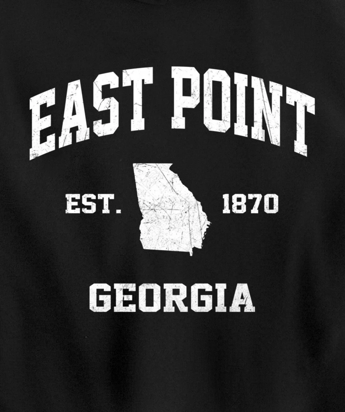 East Point Georgia GA vintage state Athletic style Pullover Hoodie