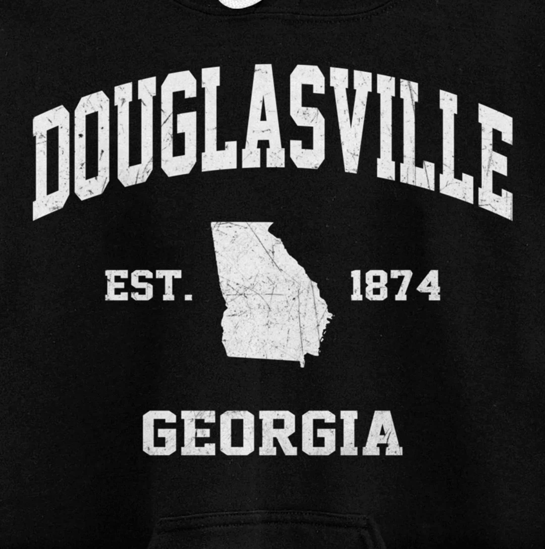 Douglasville Georgia GA vintage state Athletic style Pullover Hoodie
