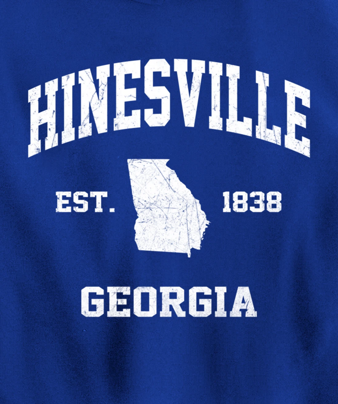 Hinesville Georgia GA vintage state Athletic style Pullover Hoodie