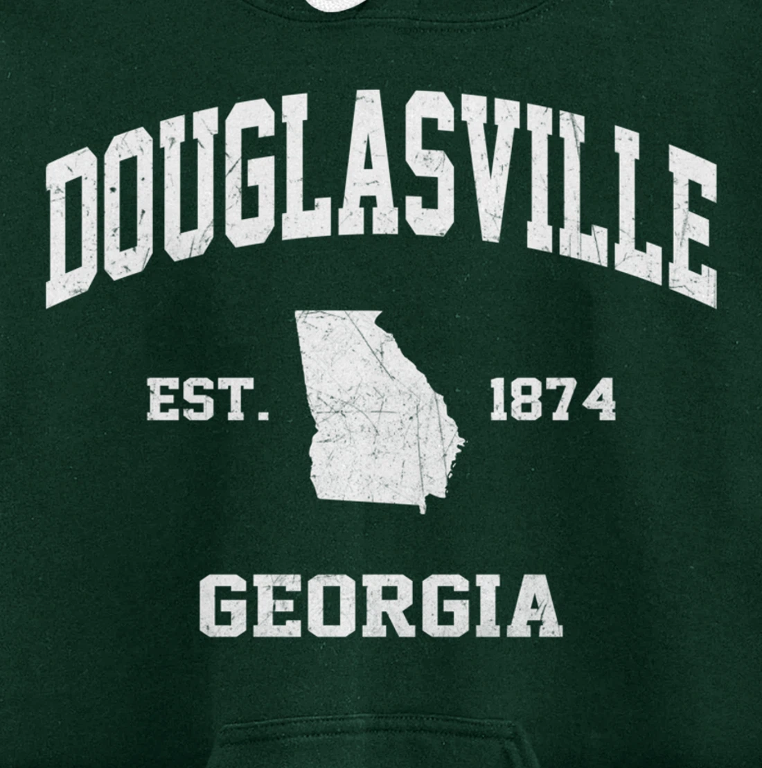 Douglasville Georgia GA vintage state Athletic style Pullover Hoodie