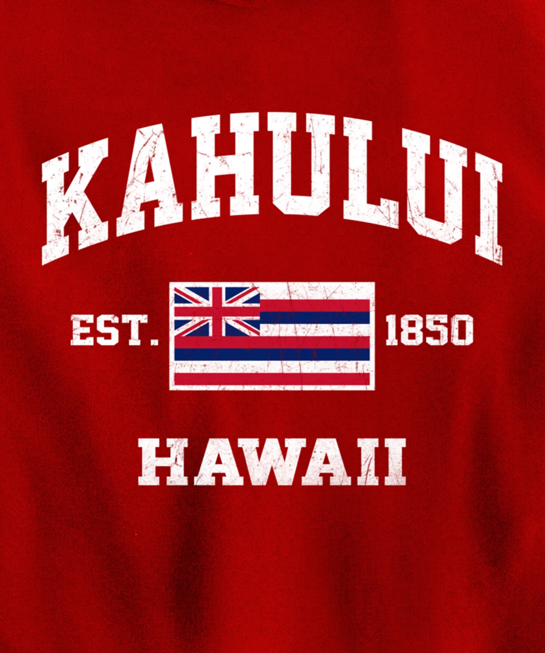 Kahului Hawaii HI vintage State Athletic style Pullover Hoodie