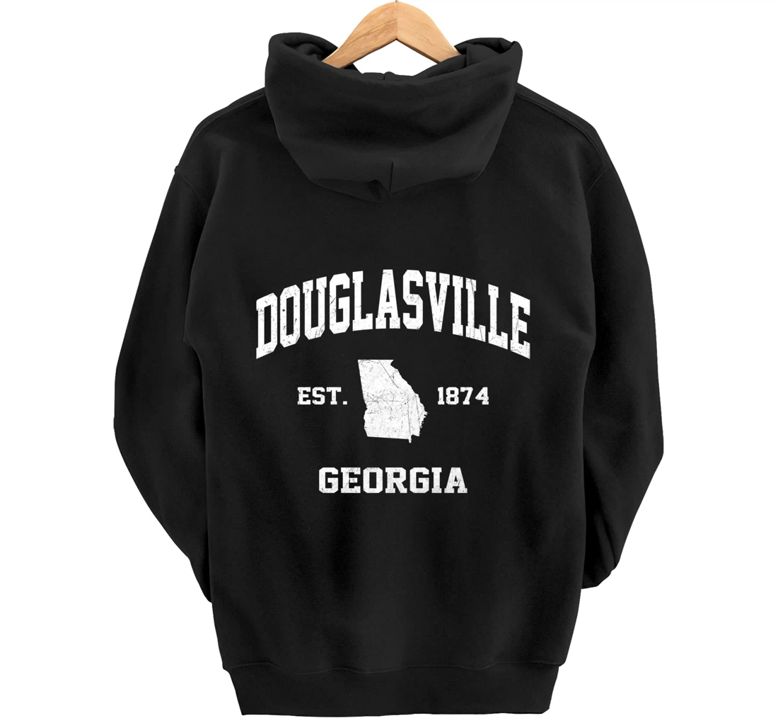 Douglasville Georgia GA vintage state Athletic style Pullover Hoodie