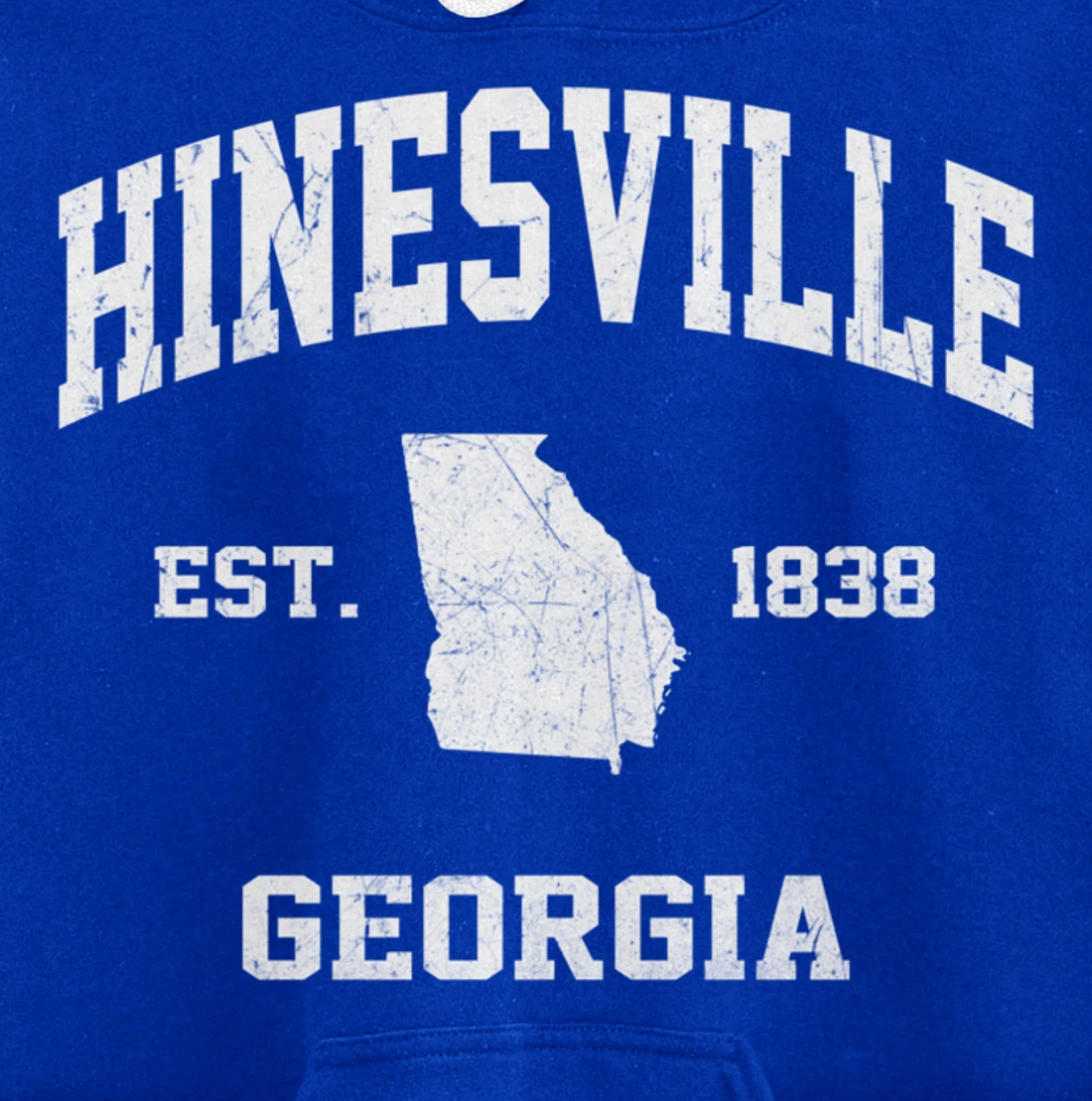 Hinesville Georgia GA vintage state Athletic style Pullover Hoodie