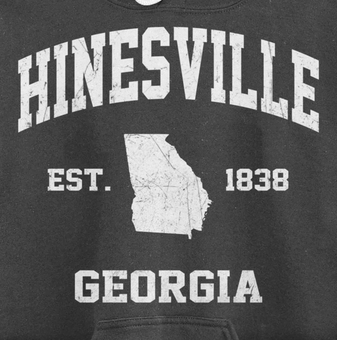 Hinesville Georgia GA vintage state Athletic style Pullover Hoodie